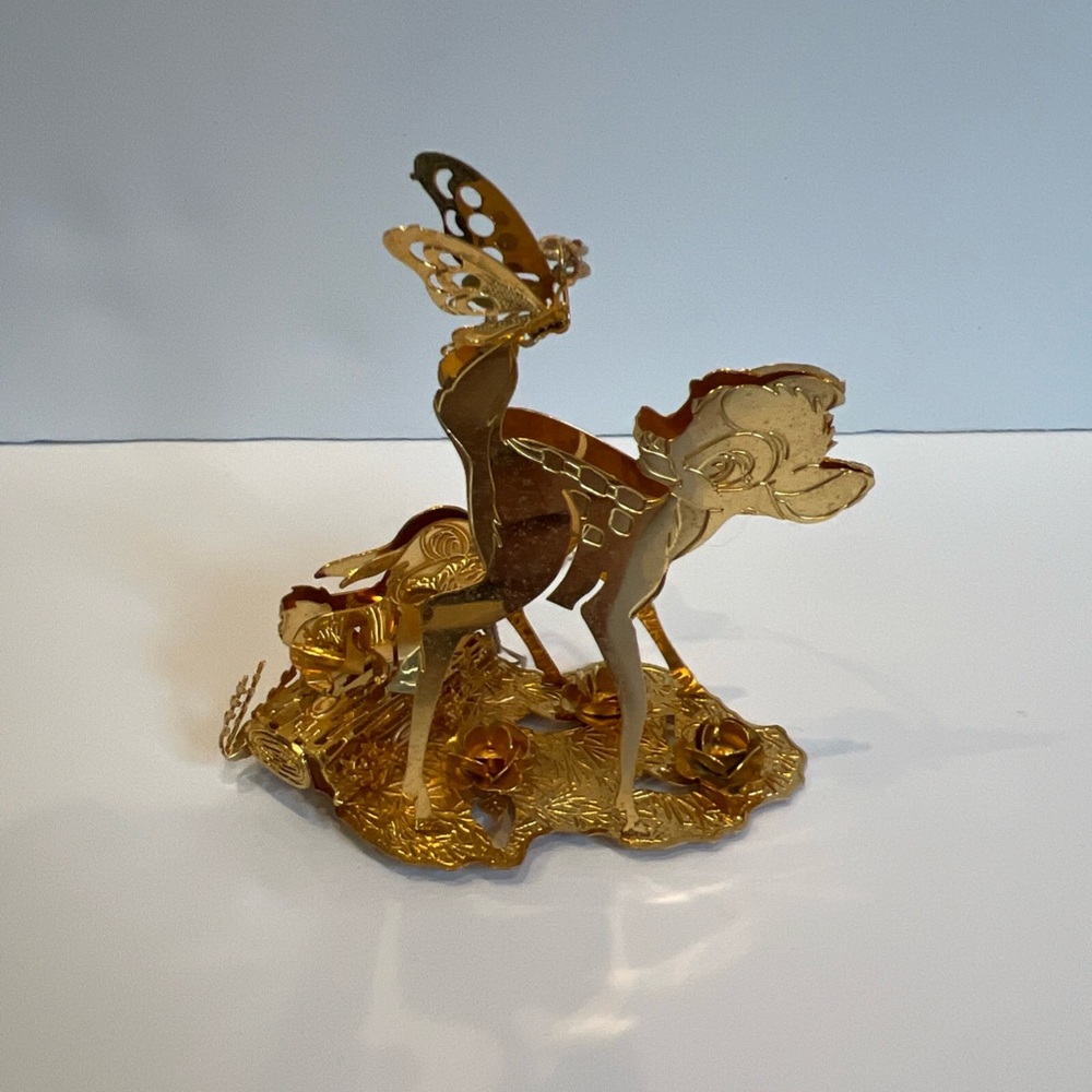 Danbury Mint Disney Bambi Thumper Gold  Plated Ornament Christmas Holiday